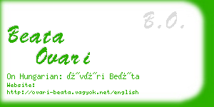 beata ovari business card